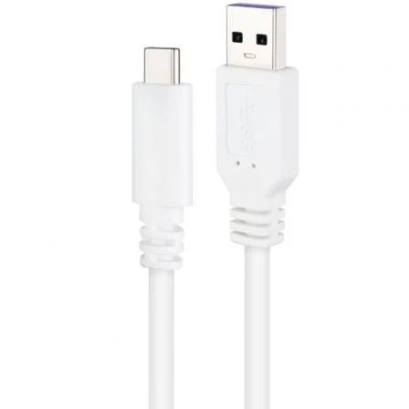 Nanocable Cable USB 2.0 USB-C a USB-A 3A Blanco 0.5 m